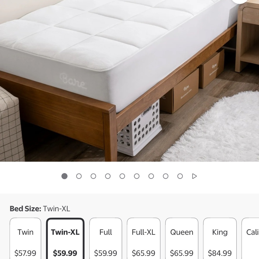 Barely There White Quilted Mattress Cover
Washed but never used
